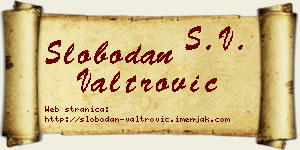 Slobodan Valtrović vizit kartica